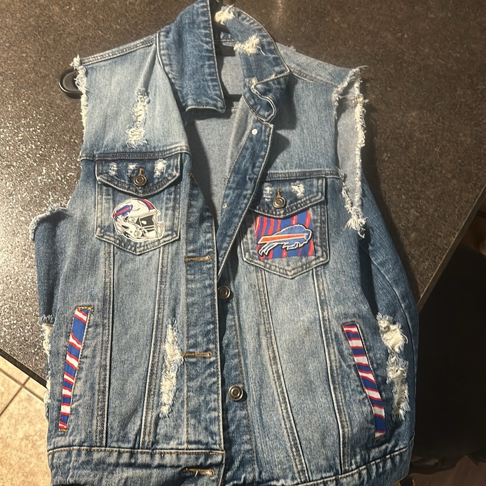 Buffalo Bills jean vest